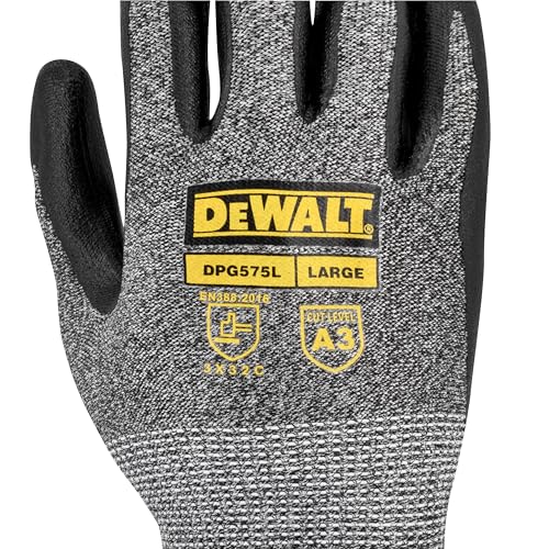 DEWALT DPG575 Foam Nitrile A3 Cut Resistant Glove for Outdoor Work, Construction and General Purpose - Size XL - Image 4