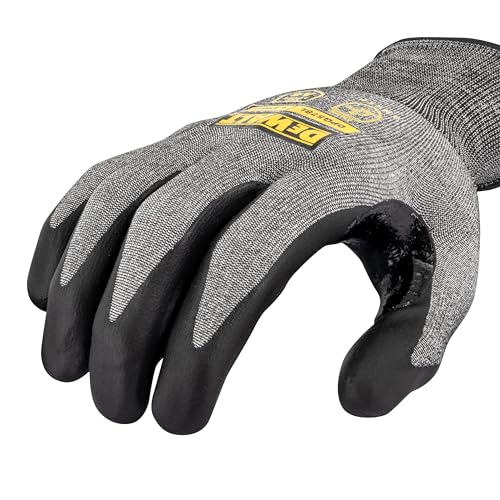 DEWALT DPG578 Foam Nitrile A6 Cut Resistant Glove for Outdoor Work, Construction and General Purpose - Size L - Pack of 12 - Image 2