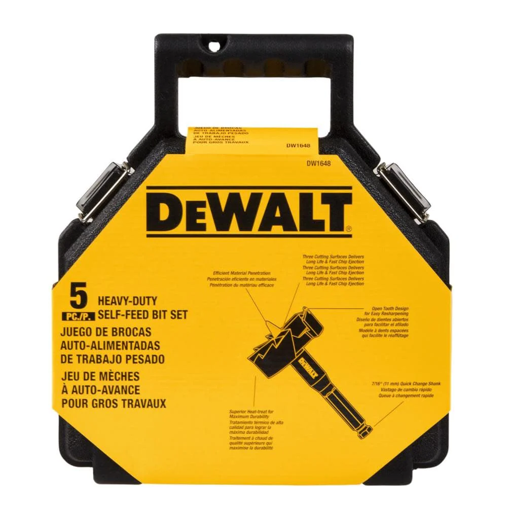 DEWALT DW1648 Drill Bit, Self Feed, 5-Piece Kit - Image 3