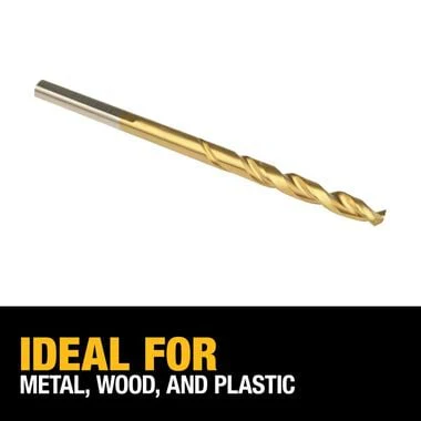DEWALT DW1312 3/16" Titanium Nitride Coated, Split Point Twist Drill Bit - Image 4