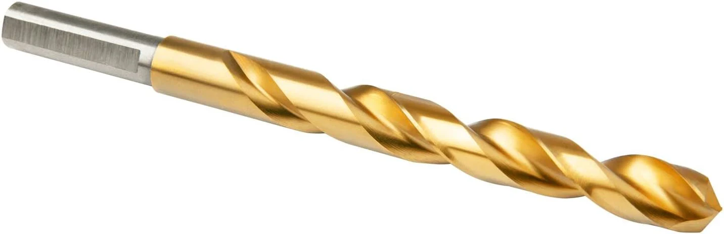 DEWALT DW1328 7/16-Inch Titanium Nitride 3/8-Inch Reduced Shank Split Point Twist Drill Bit, Gold - Image 2