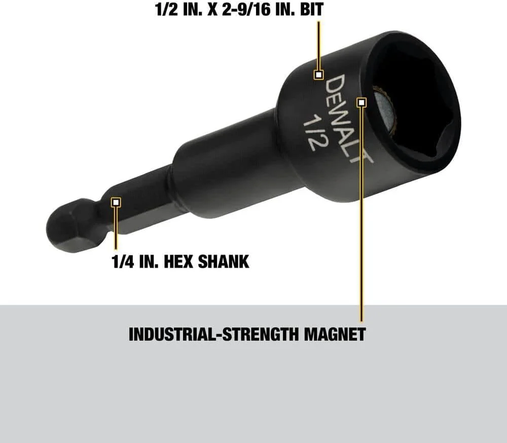 DEWALT DW2234IR 1/2-Inch by 2-9/16-Inch Magnetic Nut Driver - Image 2