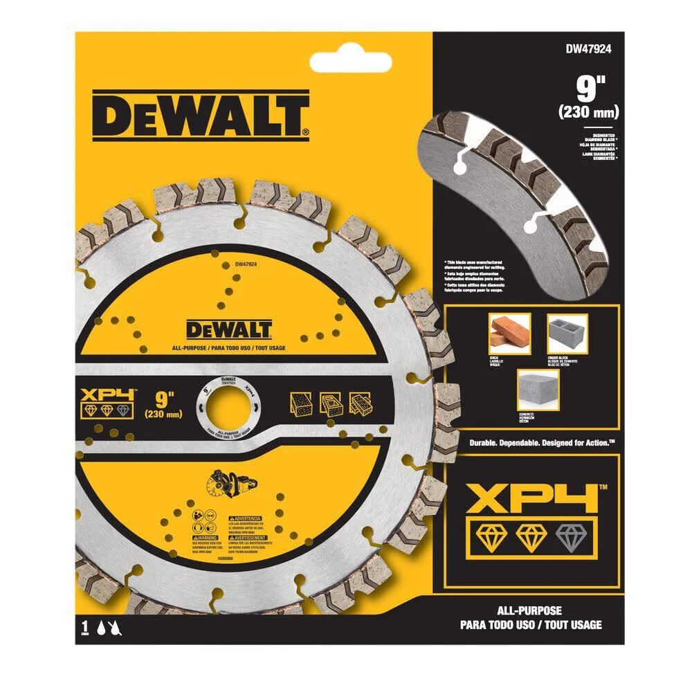 Dewalt DW47924 Diamond Saw Blade, Concrete and Masonry Blade, Segmented, 9-inch - Image 8