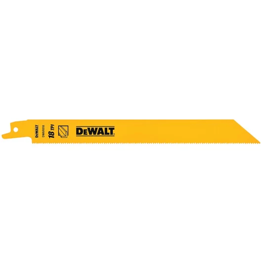 DEWALT DW4821B 6" 14 TPI Straight Back Bi-Metal Reciprocating Blade (Pack of 100)