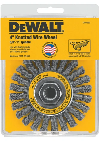 DEWALT DW4930 4" x 5/8"-11 HP .020 Carbon Stringer Wire Wheel