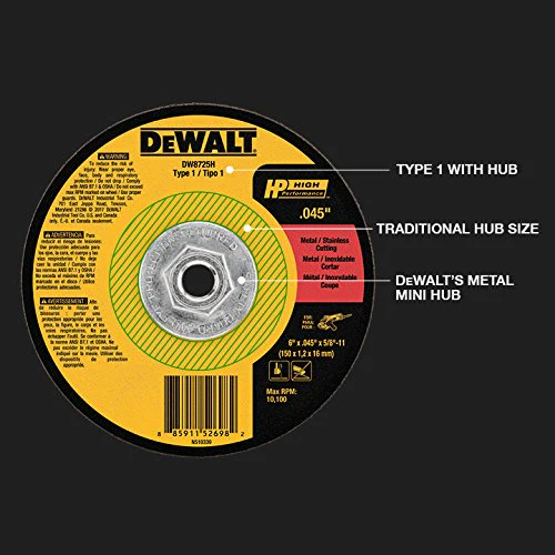 DeWALT DW8424H 4-1/2-Inch by 0.045-Inch by 5/8-Inch to 11-Inch Metal Cutting Wheel (Pack of 10) - Image 2