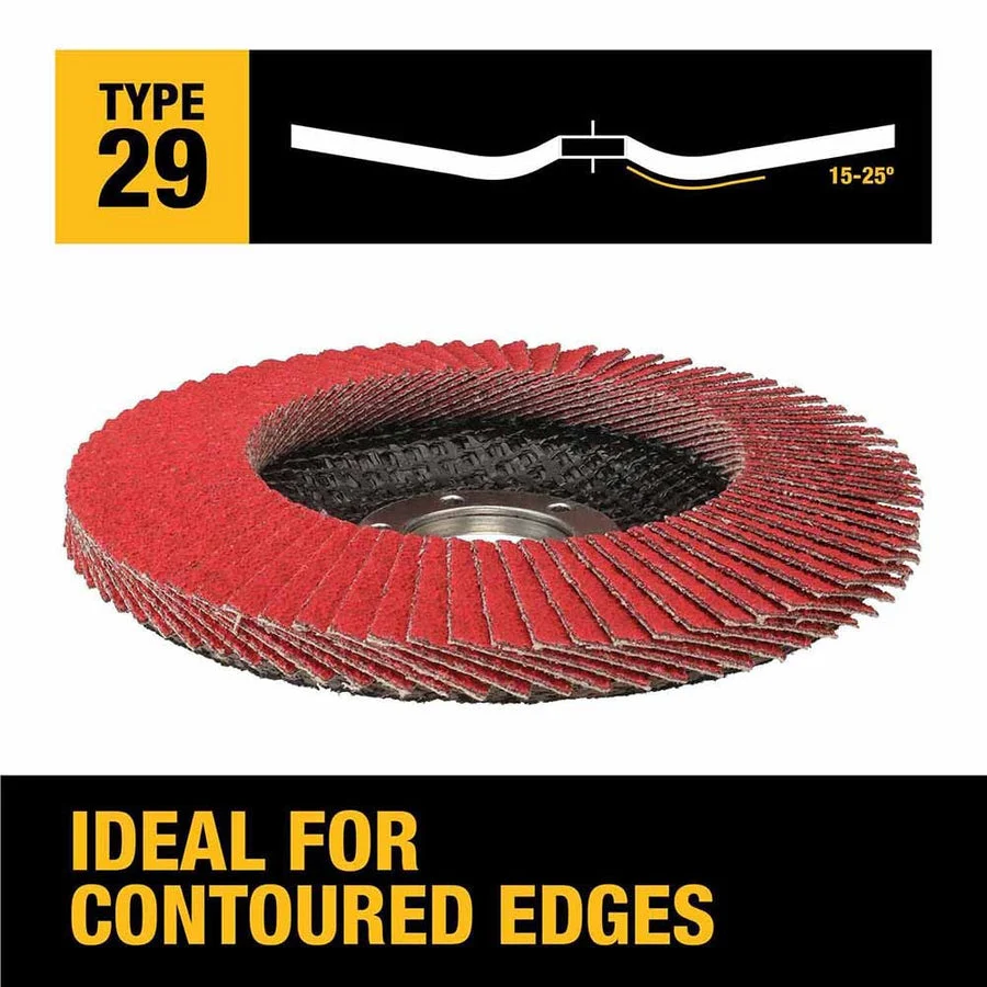 DEWALT DWA8281 60G T29 XP Ceramic Flap Disc, 4-1/2" x 7/8" - Image 6