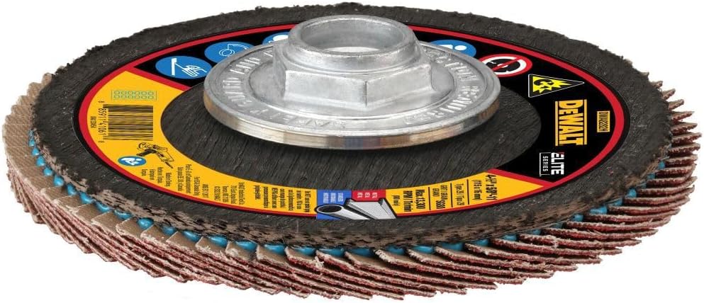 DEWALT DWA8282H 80G T29 XP Ceramic Flap Disc, 4-1/2" x 5/8" Hub - Image 5