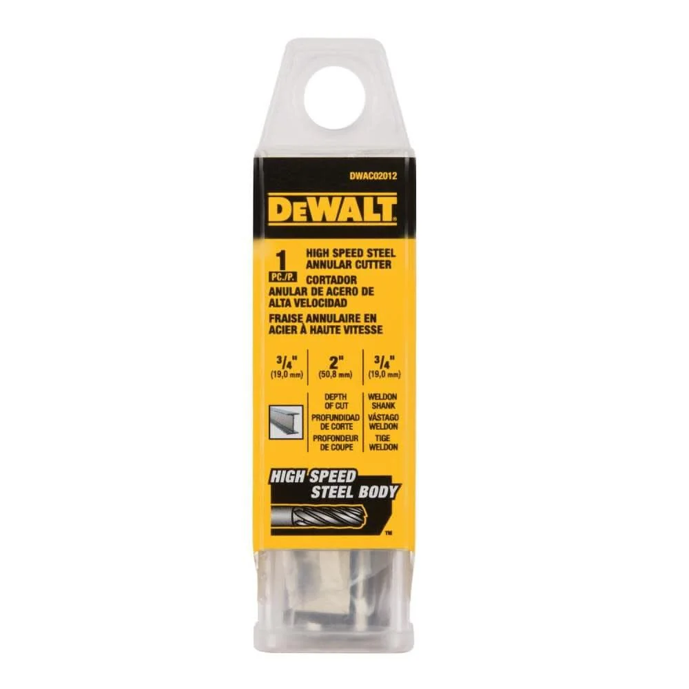 DEWALT DWAC02012 Annular Cutter 3/4in X 2in HSS 3/4in Weldon - Image 3