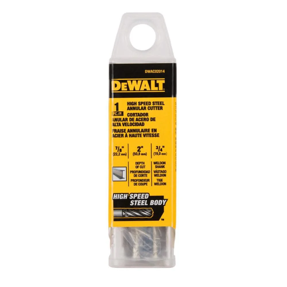 DEWALT DWAC02014 Annular Cutter 7/8in X 2in HSS 3/4in Weldon - Image 3
