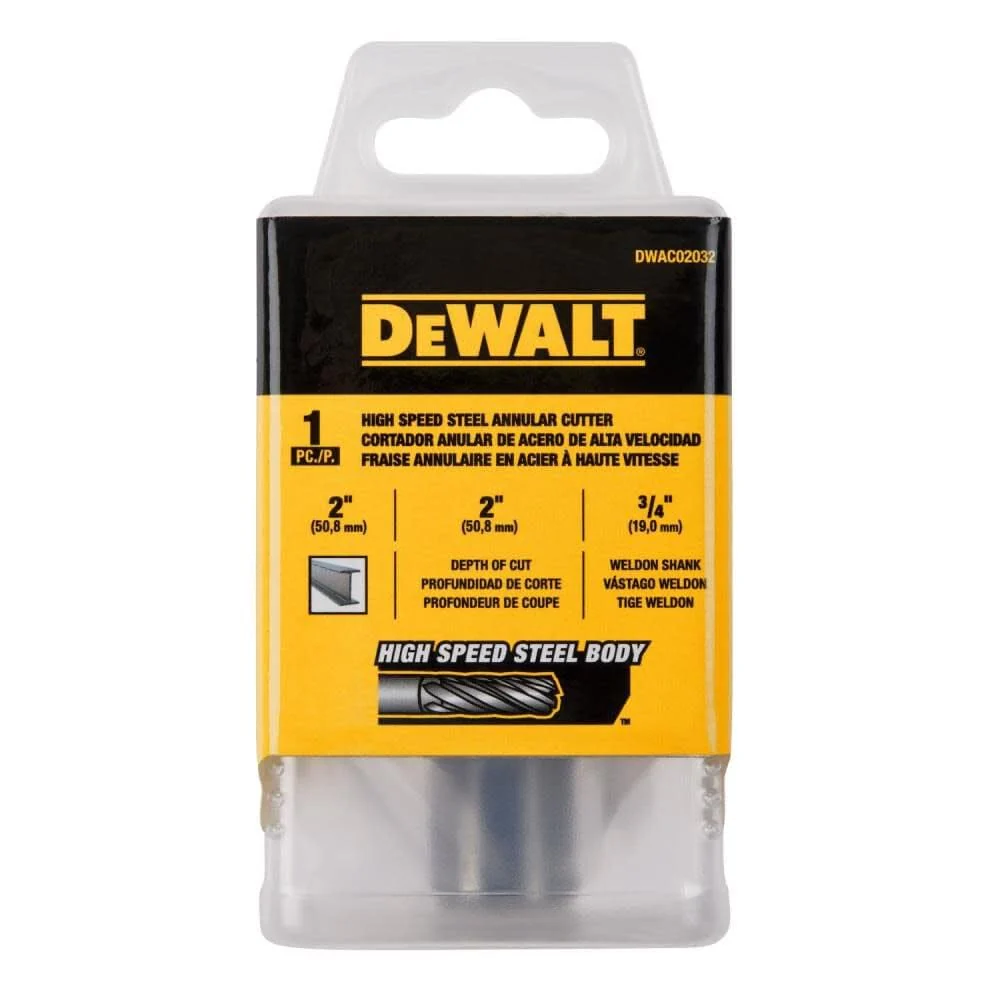 DEWALT DWAC02032 Annular Cutter 2in X 2in HSS 3/4in Weldon - Image 3