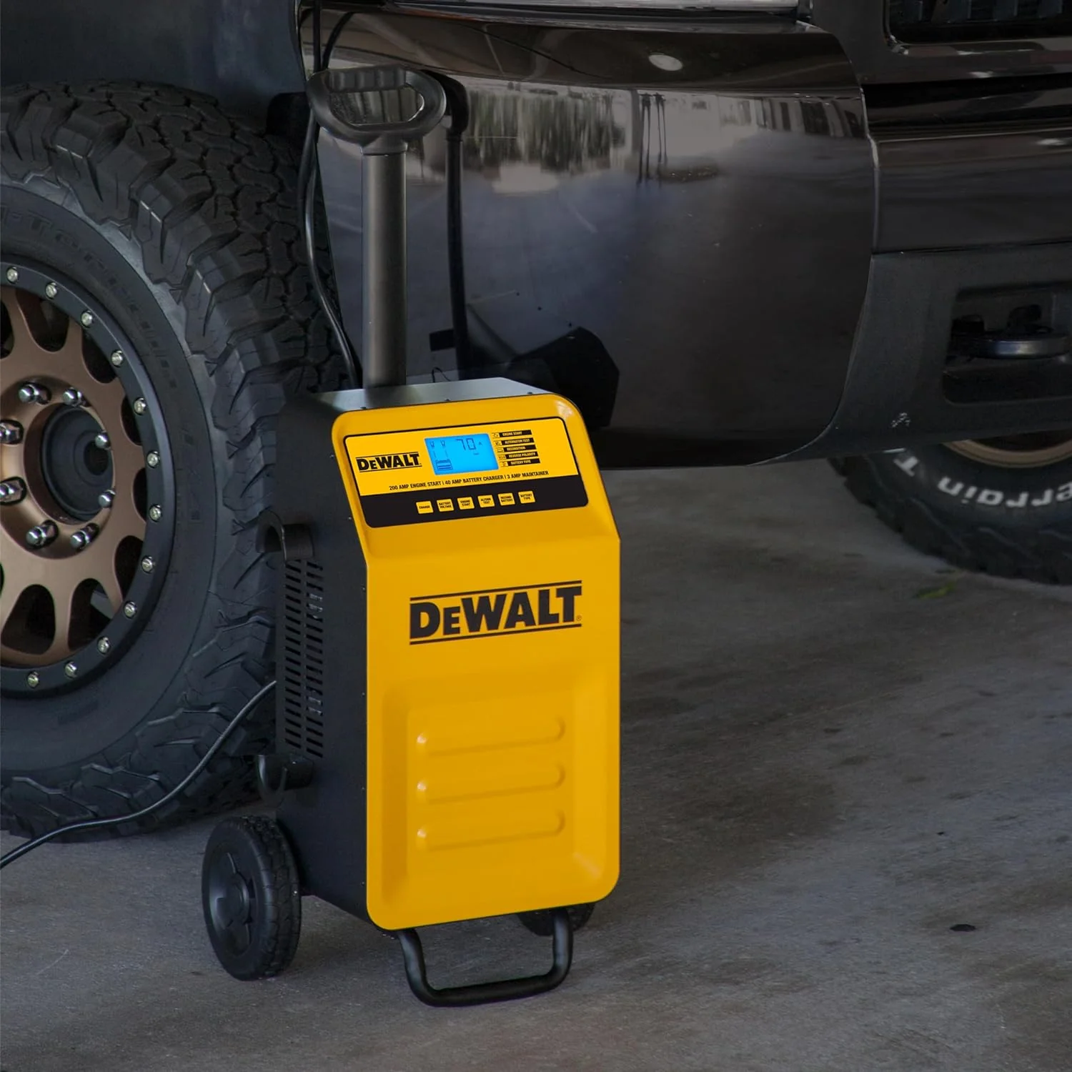DEWALT DXAE200 Professional Rolling 40 Amp Battery Charger, 3 Amp Maintainer with 200 Amp Engine Start - Image 4