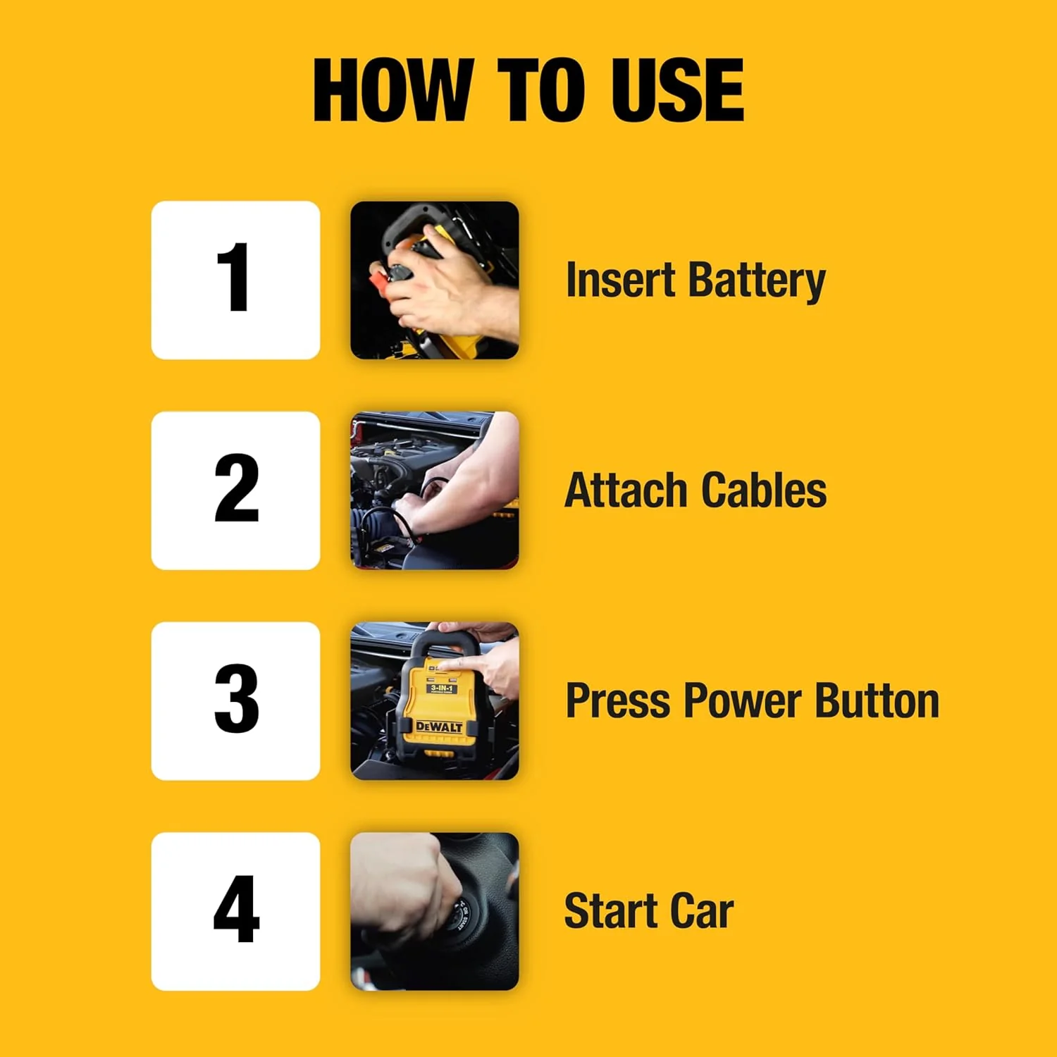 DEWALT DXAE20VBBK Battery Booster with 20V XR 5 AH Lithium-Ion Battery and DCB115 Battery Charger - Image 2