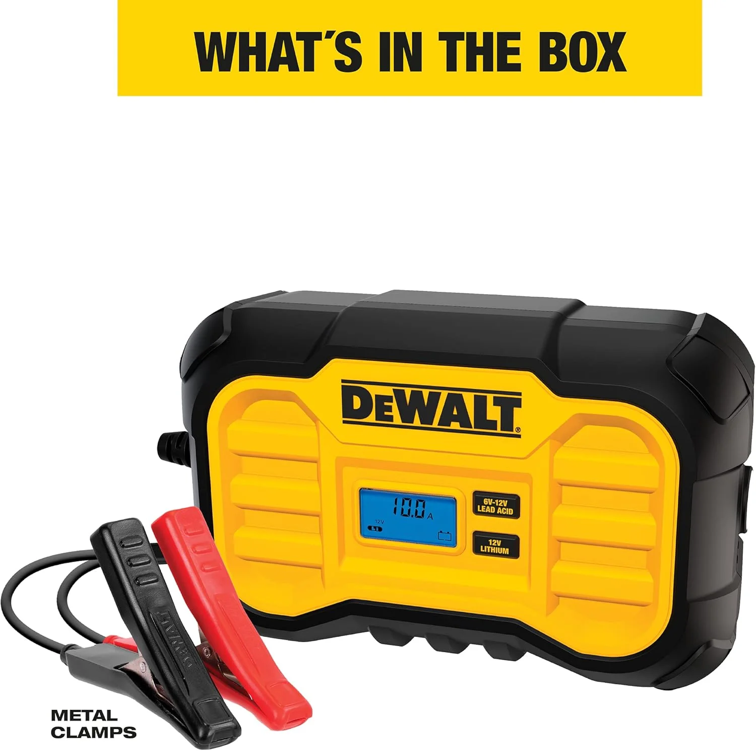 DeWalt DXAEC10 Professional 10 Amp Battery Charger, Battery Maintainer, Battery Trickle Charger - Image 5