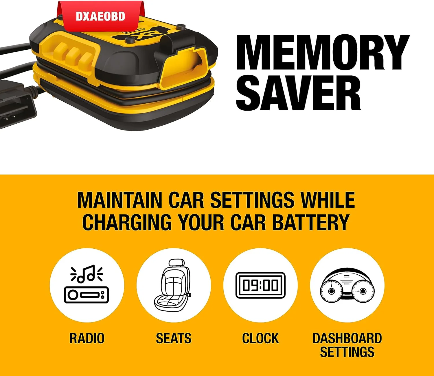 DEWALT DXAEOBD Professional 1 Amp Battery Maintainer for Use with 20V Lithium Battery Pack - Image 4