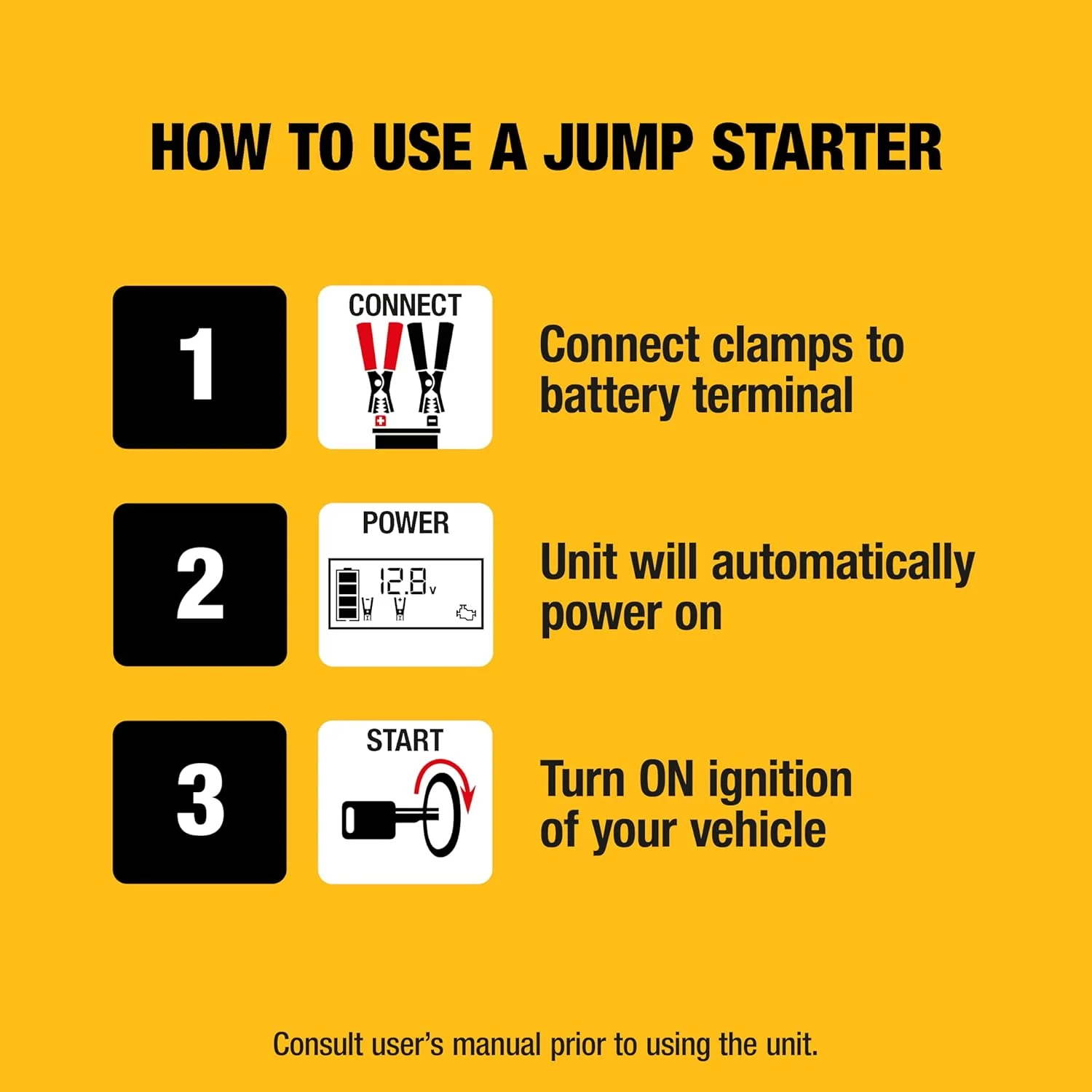 DEWALT DXAEPS14-Type2 2000 Peak Battery Amp 12V Automotive Battery Booster Jump Starter/Power Station with 120 PSI Compressor, 500W AC Power Inverter, and 15W USBa & 25W USB Ports 2000 Amp - Image 6