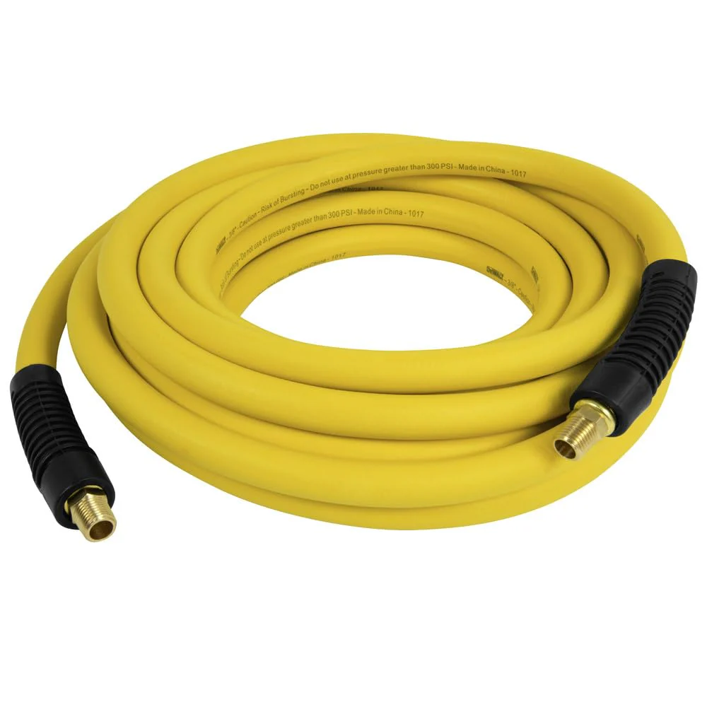 DEWALT DXCM012-0200 3/8” x 25’ Premium Rubber Hose, Yellow