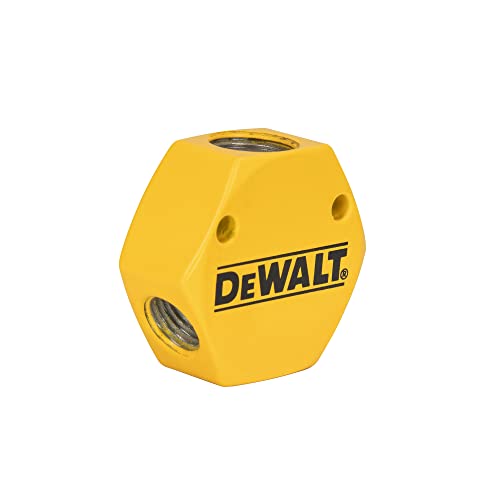 DEWALT 3-Way 3/8-Inch FNPT Inlet Hockey Puck Flat Manifold with three 1/4-Inch FNPT Outlets (DXCM041-0116) - Image 2