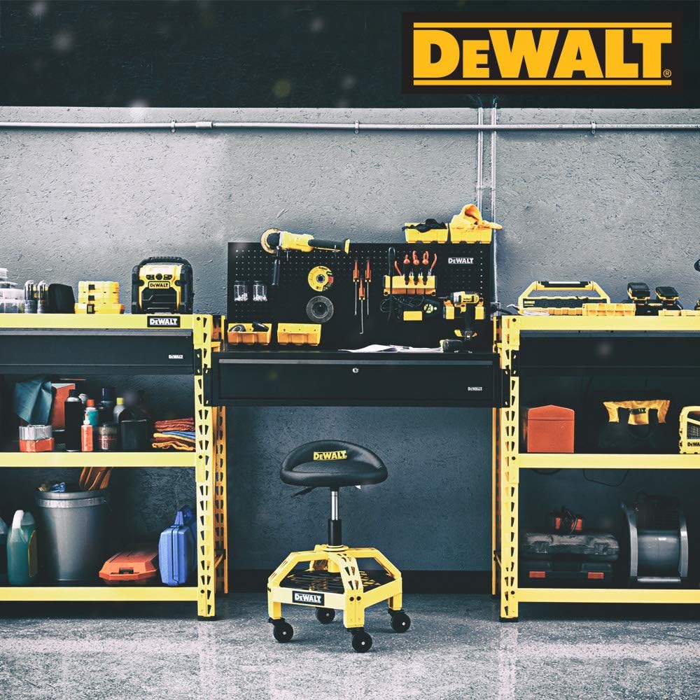 DEWALT DXSTAH025 Adjustable Shop Stool With Casters - Image 2