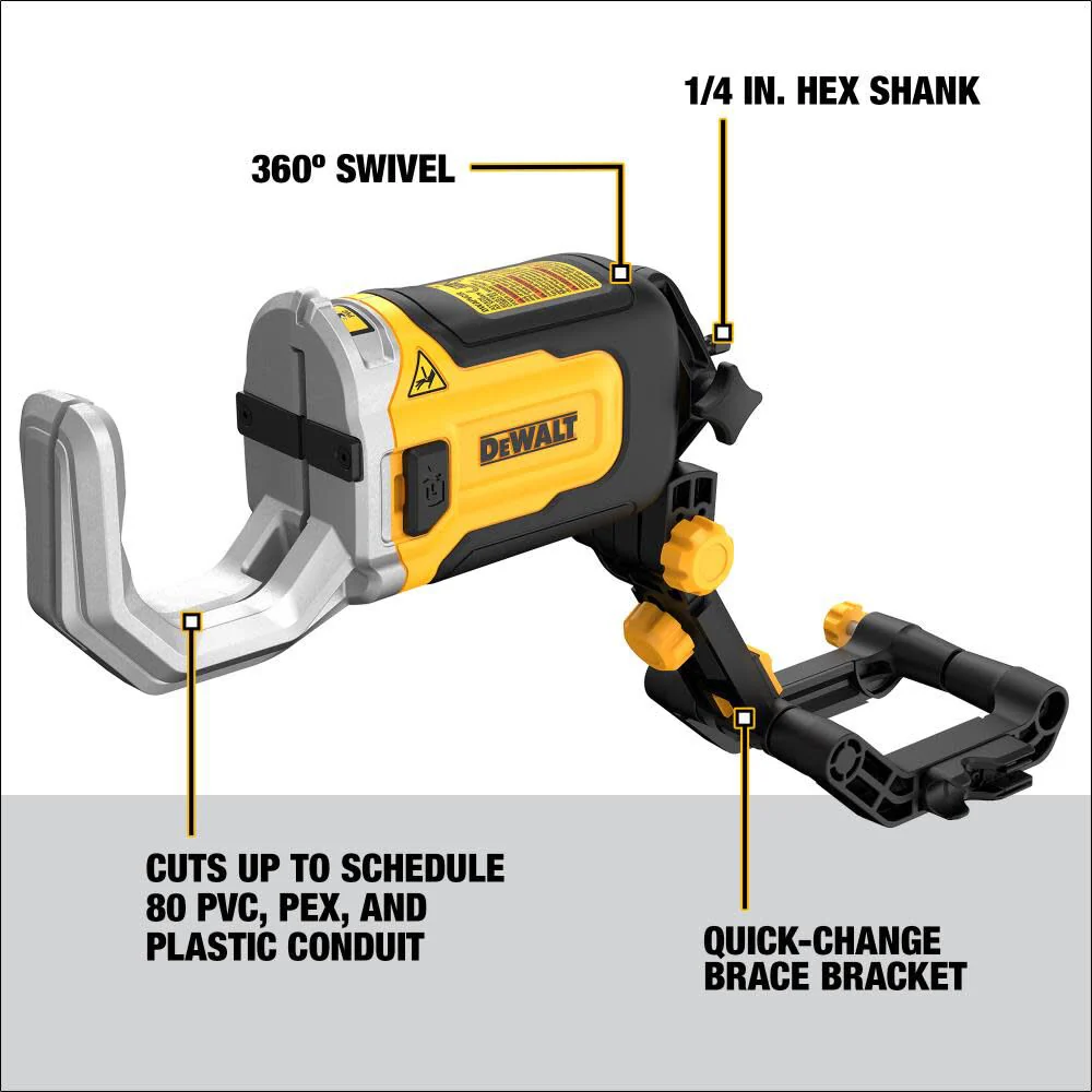 DeWALT Impact Connect PVC/PEX Pipe Cutter Attachment - Image 7