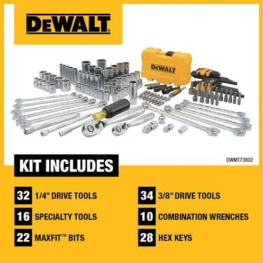 DEWALT (DWMT73802) Mechanics Tools Kit and Socket Set, 142-Piece - Image 4
