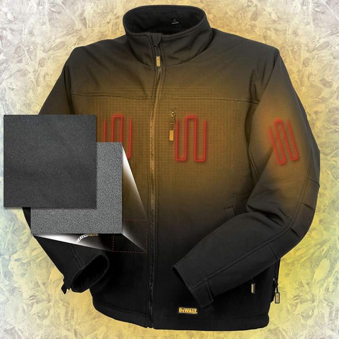 DEWALT Men's (DCHJ060ABB-M) Heated Soft Shell Jacket Adapter Only Black Medium - Image 2