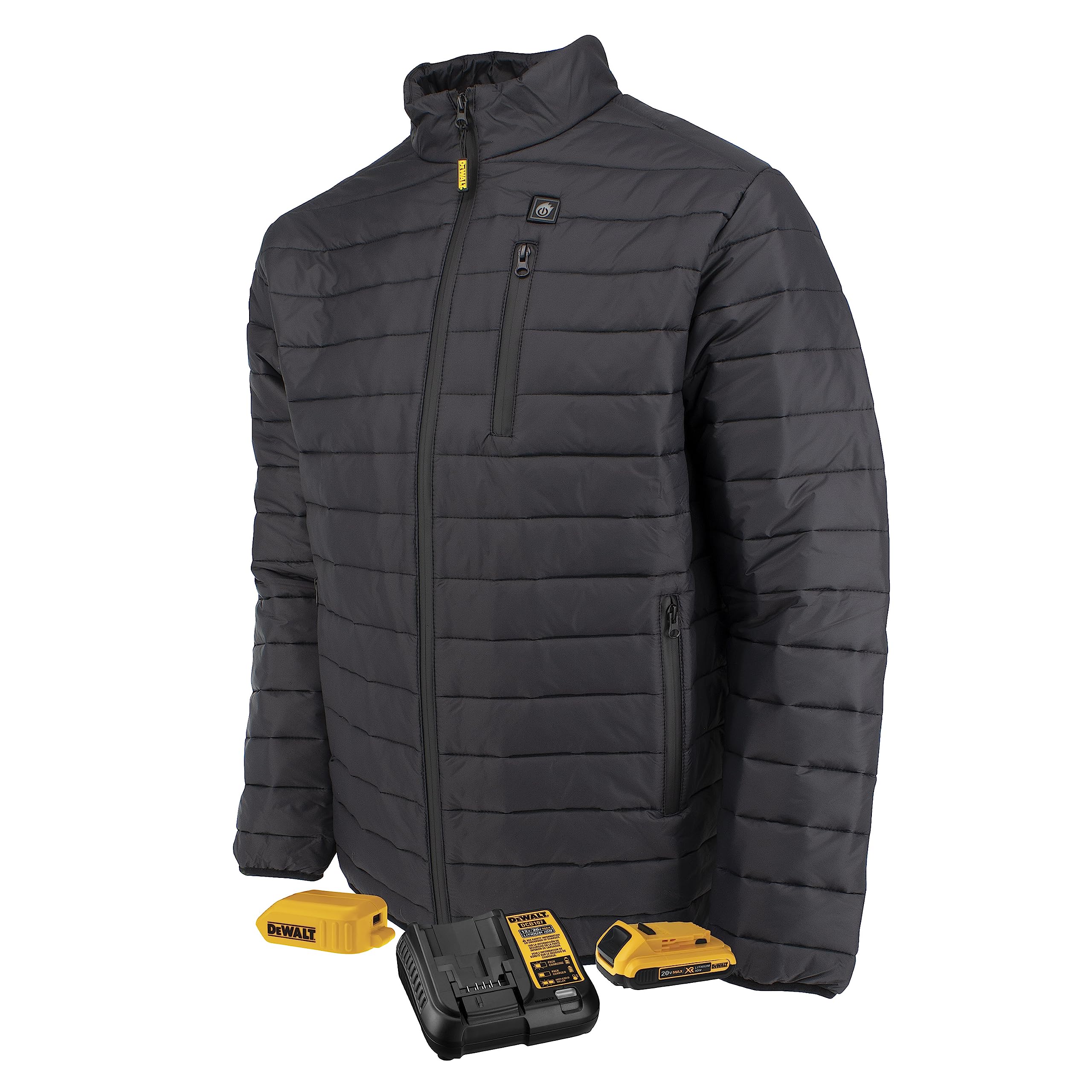 DEWALT Men's Standard Lightweight Puffer Heated Jacket Kit, Black, Size 2X - DCHJ093D1
