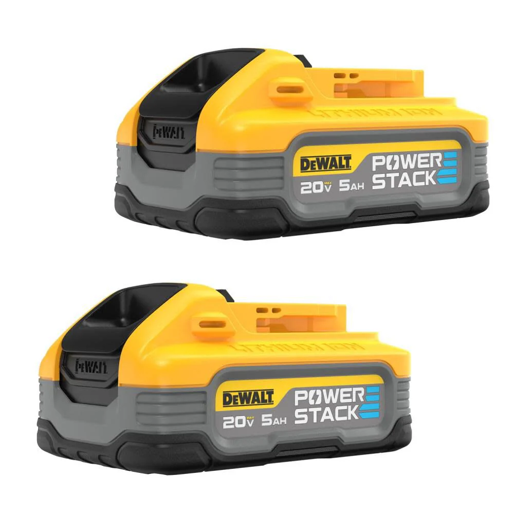 DeWALT 20V (DCBP520-2) MAX Powerstack 5Ah Battery (2-Pack)