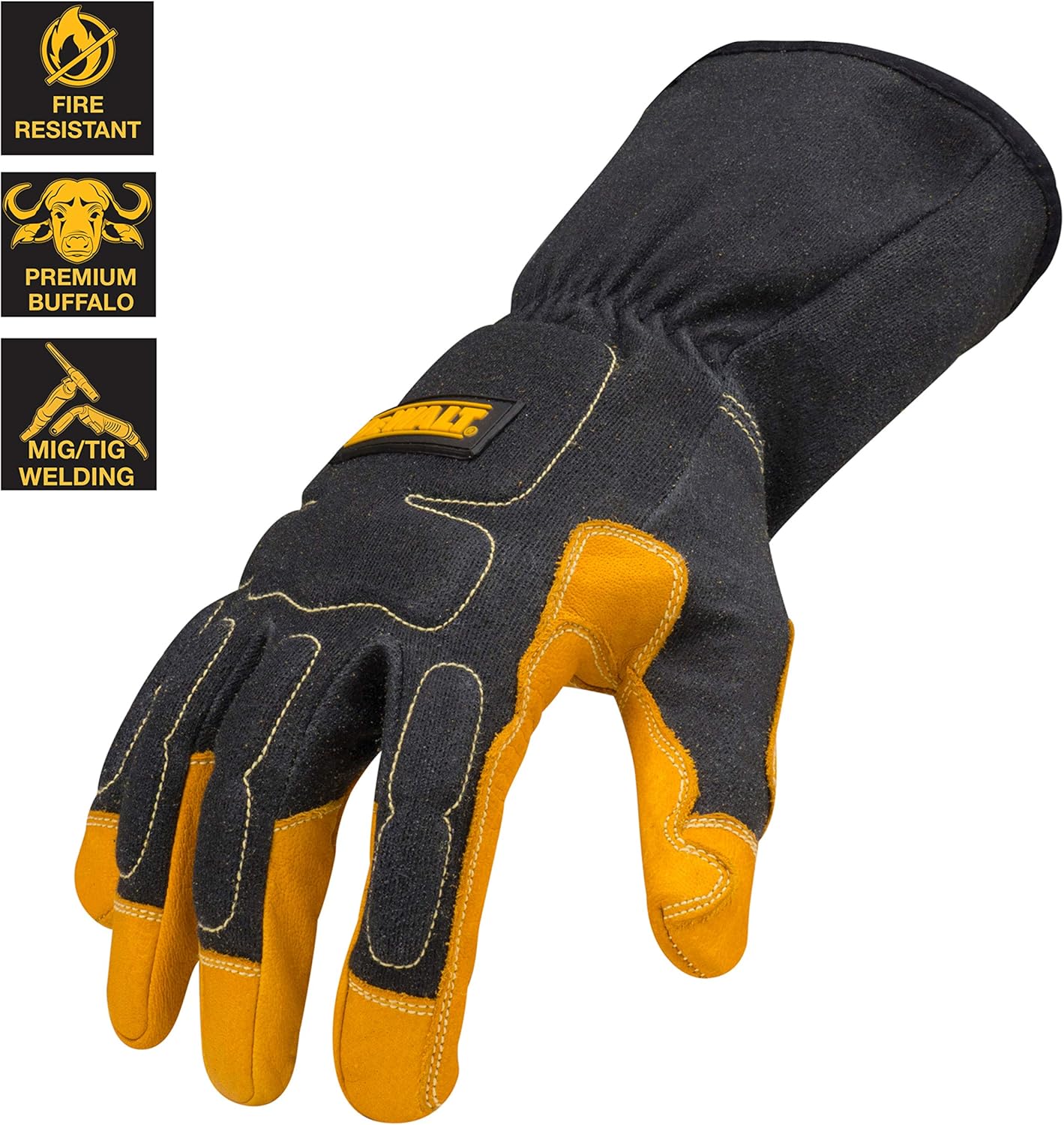 DEWALT DXMF02051XL Premium MIG/TIG Welding Gloves, Gauntlet-Style Cuff, X-Large - Image 4