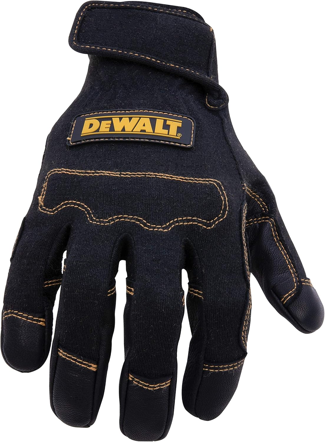 DEWALT DXMF01052LG Short Cuff Durable Welding and Fabricator Gloves, Abrasion-Resistant Leather Palm, Constructed of Fire-Resistant Materials, Kevlar Stitching, Knuckle Guard, Large - Image 2