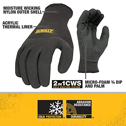 DeWALT (DPG737) Thermal Insulated Grip Glove 2-In-1 Design - Image 3