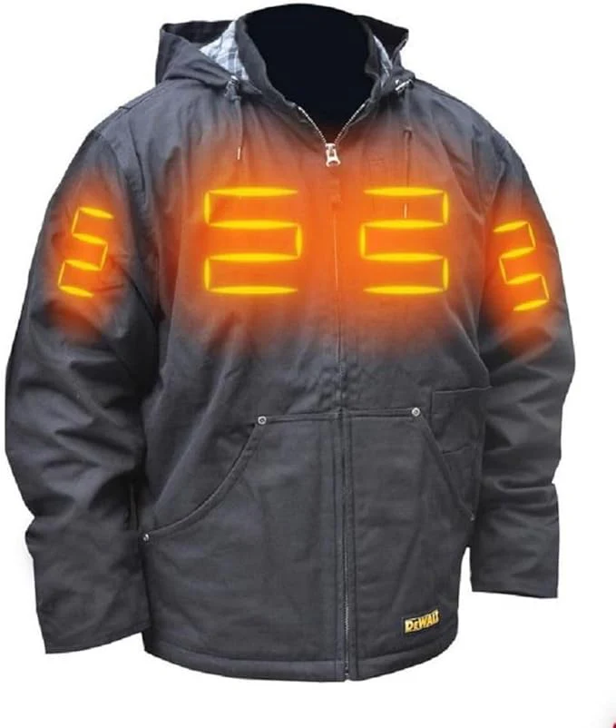 DEWALT Unisex (DCHJ076ABD1-XL) Adult With 2.0ah Battery and Charger DEWALT Heated Heavy Duty Work Coat, Black, X-Large US - Image 2