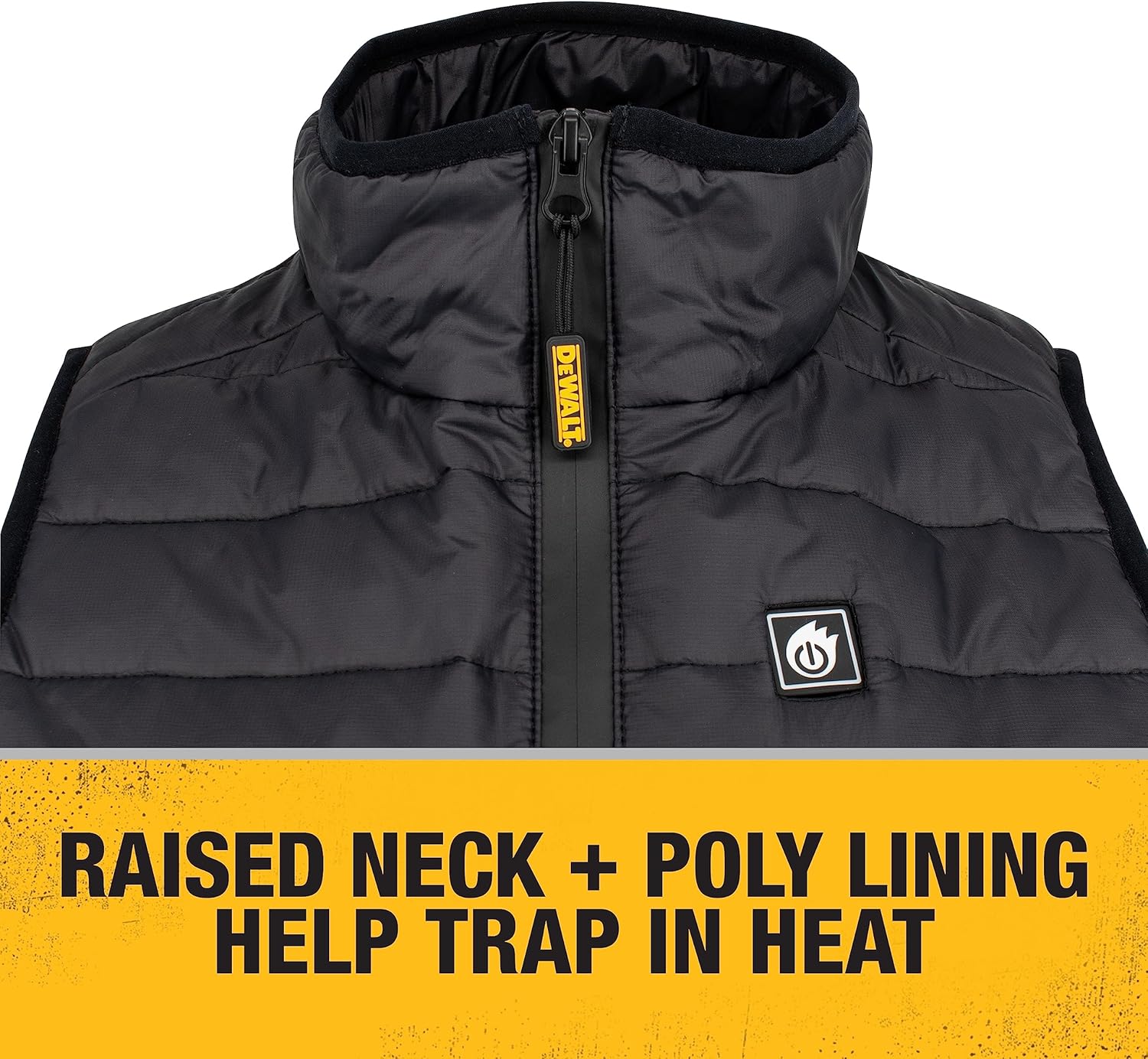 DEWALT Women's Standard Lightweight Puffer Heated Vest Kit, Black, Small - DCHV094D1 - Image 5