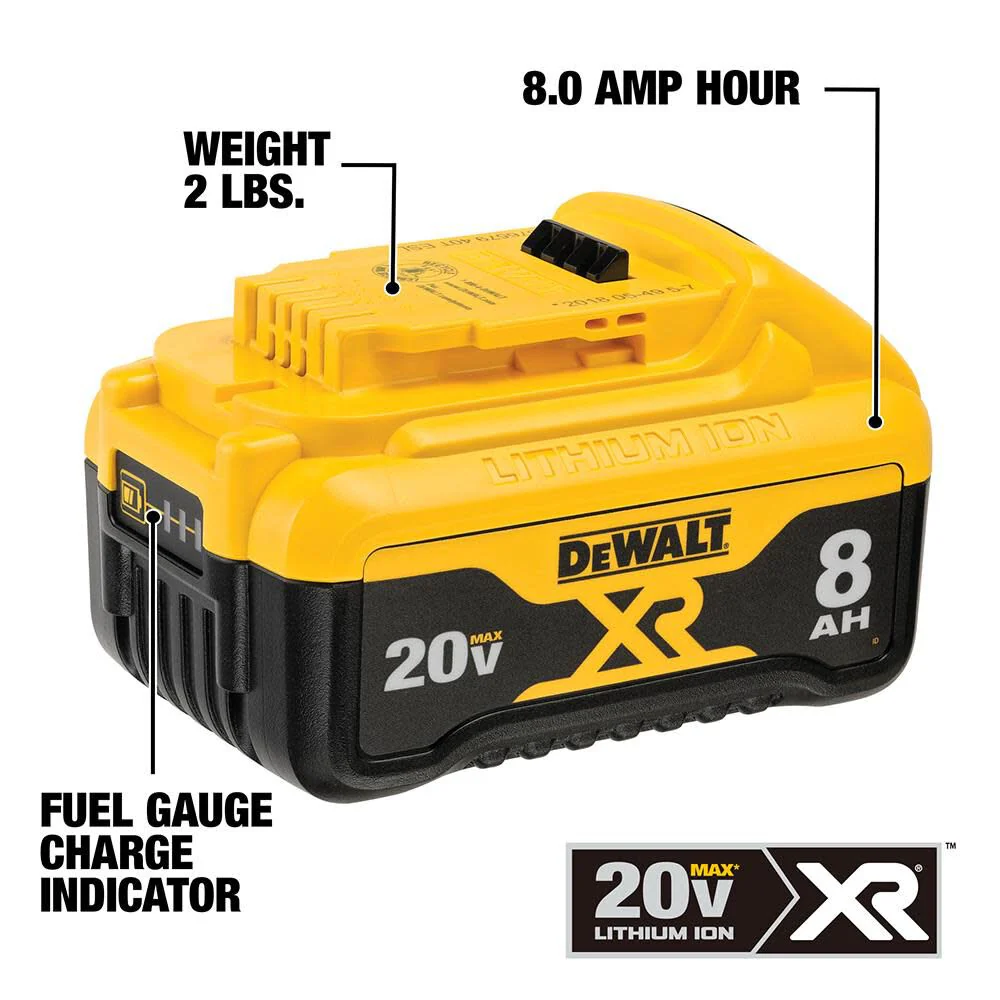 DeWALT 20V (DCB208) MAX XR 8Ah Battery - Image 6