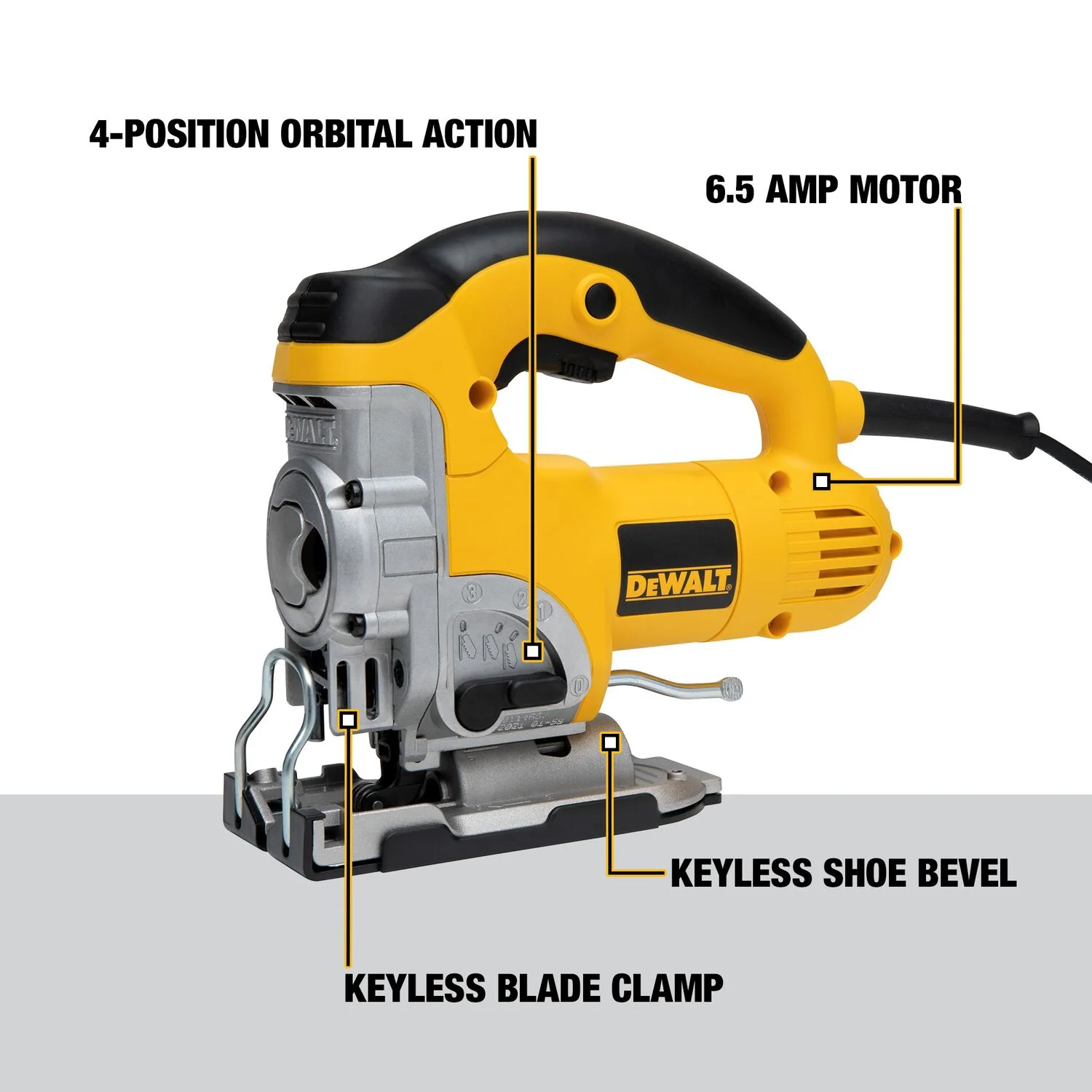DeWALT 5.5 Amp Electric Variable Speed Jig Saw - Image 4