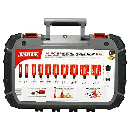 Diablo Tools General Purpose Bi-Metal Hole Saw Set 14pc DHS14SGP - Image 2