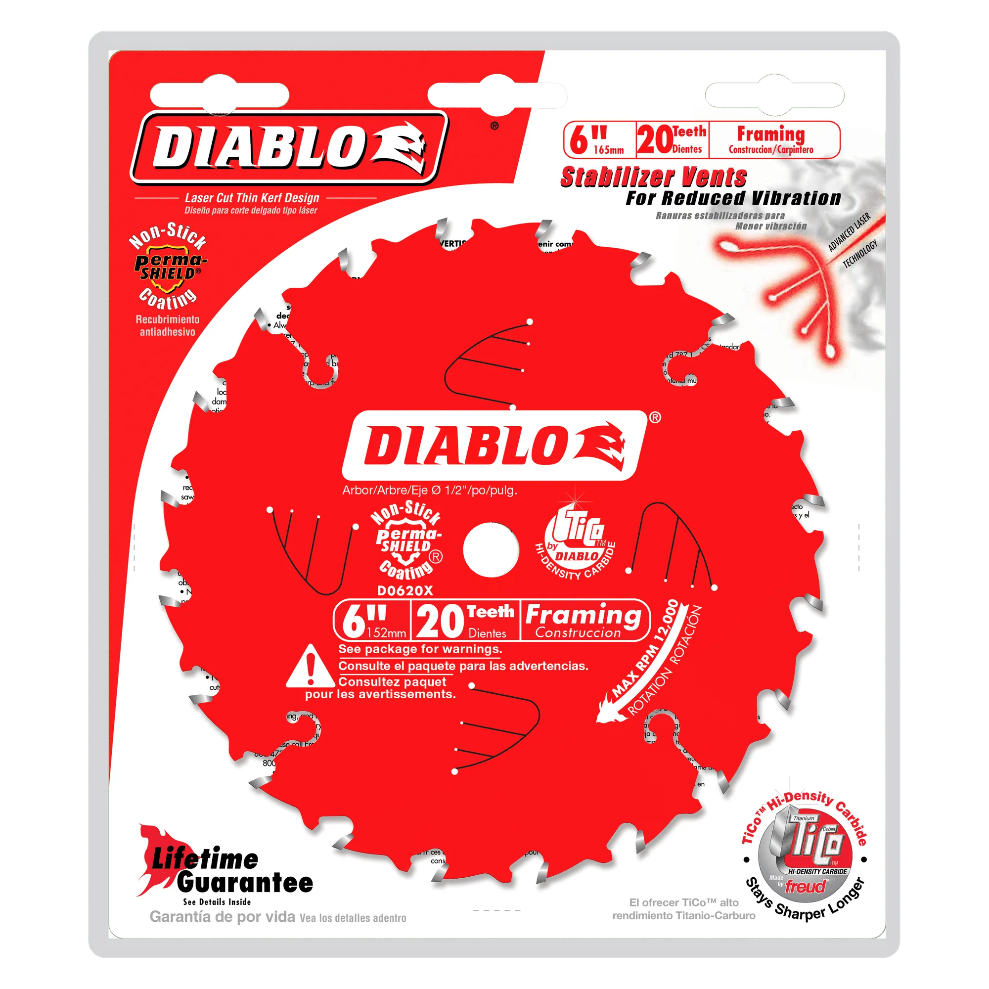 Diablo 6" x 20-Teeth Framing Saw Blade for Wood - Image 2