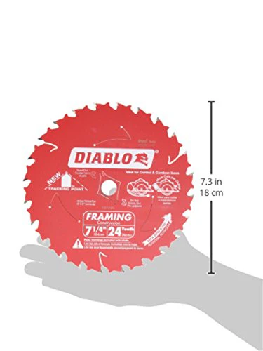 Diablo D0724A 7-1/4in 24T ATB Framing Saw Blade 5/8in & Diamond Knockout Arbor - Image 5