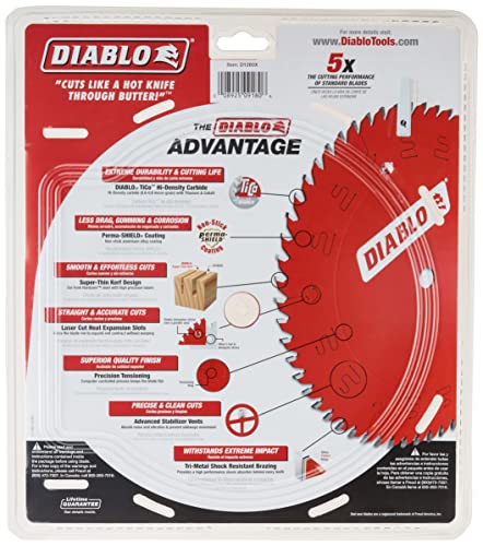 Diablo 12-Inch x 60 Tooth 1in Arbor Combination Saw Blade - Image 3