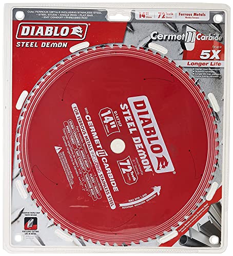 Diablo Tools 14 in x 72 Tooth Steel Demon Cermet Metal and Stainless Steel Cutting Saw Blade