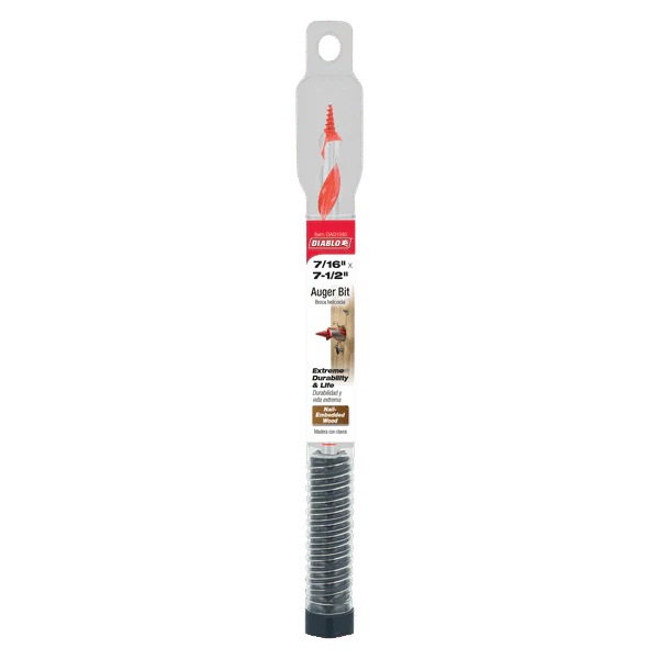 Diablo DAG1040 7/16" x 7-1/2" Auger Bit for Wood & Nail-Embedded Wood - Image 2