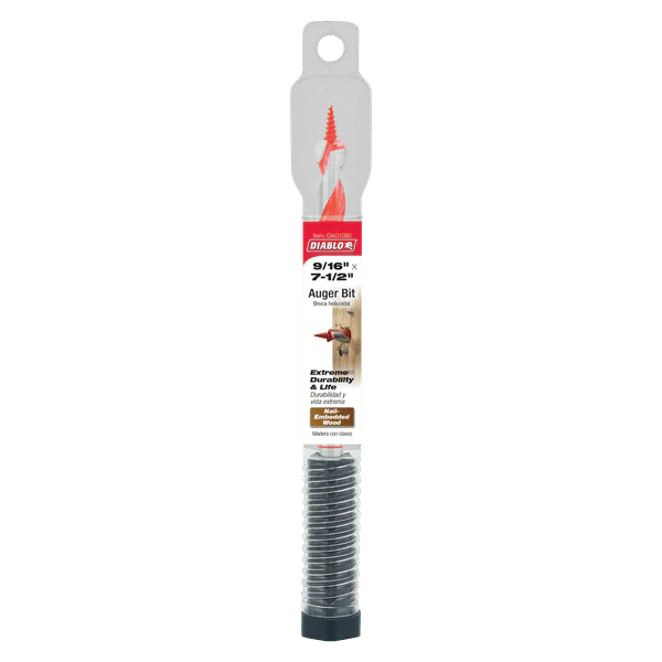 Diablo DAG1060 9/16" x 7-1/2" Auger Bit for Wood & Nail-Embedded Wood - Image 2