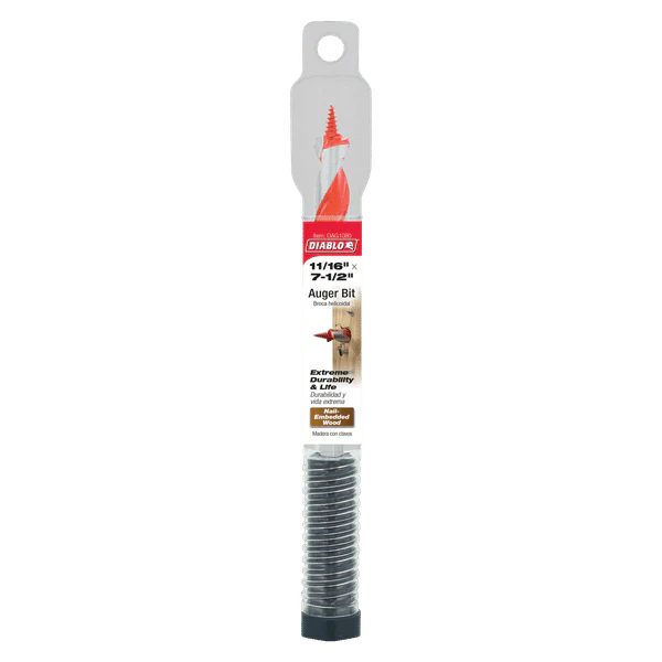 Diablo DAG1080 11/16" x 7-1/2" Auger Bit for Wood & Nail-Embedded Wood - Image 2
