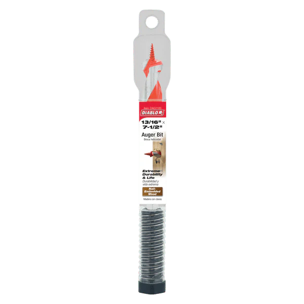 Diablo DAG1100 13/16" x 7-1/2" Auger Bit for Wood & Nail-Embedded Wood - Image 2