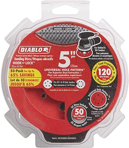 Diablo 5 in. 120 Grit ROS Hook & Lock Discs