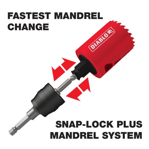 Diablo DHS1063CT 1-1/16in (27mm) Carbide-Tip Wood & Metal Holesaw - Image 5