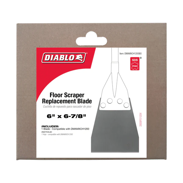 Diablo DMAMXCH1200BO 6" x 6-7/8" SDS-Max Floor Scraper Replacement Blade (for DMAMXCH1200) - Image 2
