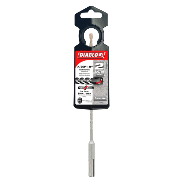 Diablo DMAPL2110 7/32" x 6" x 8" SDS-Plus 2-Cutter Carbide-Tipped Hammer Drill Bits - Image 2