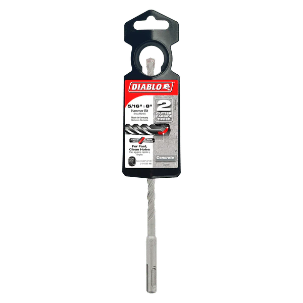 Diablo DMAPL2190 5/16" x 6" x 8" SDS-Plus 2-Cutter Carbide-Tipped Hammer Drill Bits - Image 2