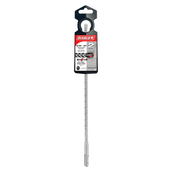 Diablo DMAPL2200 5/16" x 10" x 12" SDS-Plus 2-Cutter Carbide-Tipped Hammer Drill Bit - Image 2